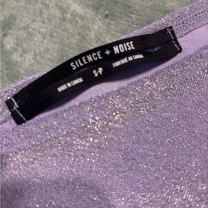 silence + noise Lilac Sparkle Shimmer Top#7